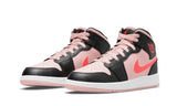 Air Jordan 1 Mid Black Pink Crimson (GS)