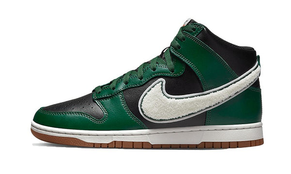 Dunk High Chenille Swoosh Black Green